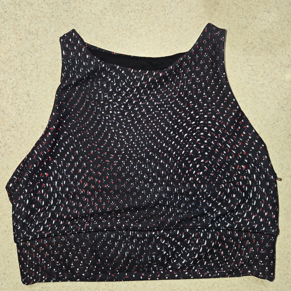 Spyder Womens Athletic Sports Bra Size Medium Racer Back Black Design
